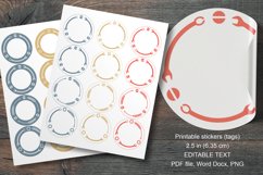 Screwdrivers n Wrenches Frame Round Labels 12 pcs per paper