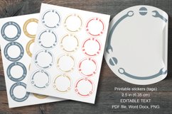 Screwdrivers n Wrenches Frame Round Labels 12 pcs per paper