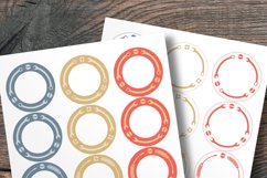 Screwdrivers n Wrenches Frame Round Labels 12 pcs per paper