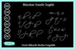 Script Rhinestone SVG Template - Lowercase Letters P2 Product Image 1