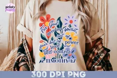 Scripture png, Christian Floral Sublimation PNG file Product Image 3