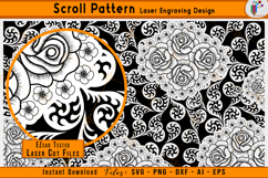 custom scrollwork vector, laser engraving scroll pattern, firearm engraving design svg, cnc laser cut scrollwork, ornamental scroll pattern svg, metal engraving laser files, ezcad compatible vector, decorative scroll engraving, gun engraving scroll design