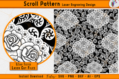 custom scrollwork vector, laser engraving scroll pattern, firearm engraving design svg, cnc laser cut scrollwork, ornamental scroll pattern svg, metal engraving laser files, ezcad compatible vector, decorative scroll engraving, gun engraving scroll design
