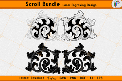  custom scrollwork bundle svg, firearms engraving scroll set, laser engraving scroll patterns, scroll design bundle, ornamental scroll vector pack, filigree scroll engraving files, ezcad tested laser bundle, metal engraving scroll designs, diy scrollwork 