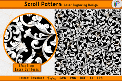 decorative scroll pattern, laser engraving ornament svg, cnc scroll engraving vector, ornamental laser cut design, metal engraving pattern svg, scrollwork cnc files, ezcad engraving vector, decorative laser engraving art, scroll design laser files, custom