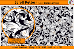  scrollwork pattern vector, laser engraving pattern svg, cnc engraving scroll design, laser cut pattern files, ornamental scroll engraving, metal engraving vector files, ezcad tested svg, laser cut scroll pattern, professional engraving design, decorative