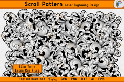  Firearms scrollwork pattern vector, laser engraving svg, Firearms scroll pattern, decorative scroll design, scroll laser engraving files, metal engraving scroll vector, ezcad tested laser files, decorative scroll elements, custom scroll laser vector, gun