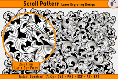  Firearms scrollwork pattern vector, laser engraving svg, Firearms scroll pattern, decorative scroll design, scroll laser engraving files, metal engraving scroll vector, ezcad tested laser files, decorative scroll elements, custom scroll laser vector, gun