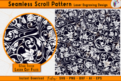 scrollwork seamless pattern svg, Firearms scroll seamless vector, filigree seamless laser files, firearms scroll repeat pattern, ornamental seamless cnc vector, floral seamless scroll design, ezcad tested laser engraving files, diy scroll pattern vector, 