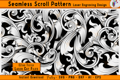  seamless scrollwork pattern, scroll engraving vector files, filigree seamless pattern laser design, Firearms floral scroll vector, gun scroll engraving, decorative repeat pattern svg, diy crafts laser files, firearms engraving pattern, ezcad tested scrol