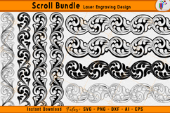  scrollwork bundle laser engraving, firearm scroll design package, custom scroll pattern bundle, gun engraving vector files, ornamental scrollwork svg set, cnc laser scroll designs, ezcad tested engraving bundle, metal engraving scroll package, diy scroll