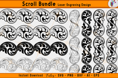  scrollwork bundle laser engraving, firearm scroll design package, custom scroll pattern bundle, gun engraving vector files, ornamental scrollwork svg set, cnc laser scroll designs, ezcad tested engraving bundle, metal engraving scroll package, diy scroll