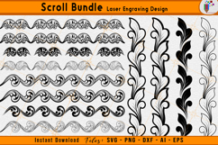 scrollwork bundle laser engraving, firearm scroll design package, custom scroll pattern bundle, gun engraving vector files, ornamental scrollwork svg set, cnc laser scroll designs, ezcad tested engraving bundle, metal engraving scroll package, diy scroll