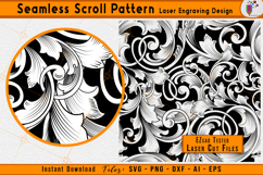  scrollwork seamless pattern svg, firearms laser engraving design files, custom scroll pattern vector, acanthus scroll laser engraving, filigree seamless cnc design, vine scroll repeat pattern svg, ornamental engraving vector files, ezcad tested laser fil