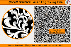 Scroll Pattern Laser Engraving Design File Scrollwork SVG