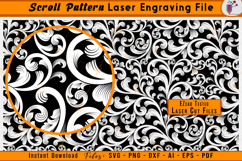 Scroll Pattern Laser Engraving Design File Scrollwork SVG