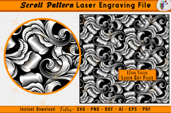 Scroll Pattern Laser Engraving File Scrollwork SVG Design
