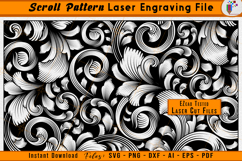 Scroll Pattern Laser Engraving File - Scrollwork Vector File