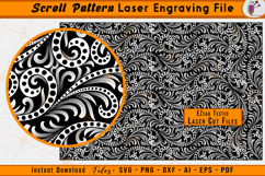 Scroll Pattern Laser Engraving File Scrollwork Vector SVG