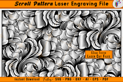 Scroll Pattern Laser Engraving File - scrollwork Vector SVG