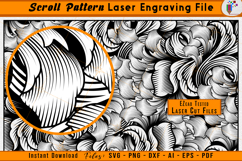 Scroll Pattern Laser Engraving File - scrollwork Vector SVG
