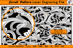 Scroll Pattern Laser Engraving Files Scrollwork Vector SVG