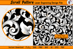 Scroll Pattern Laser Engraving Files Scrollwork Vector SVG