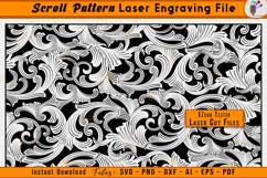 Scroll Pattern Laser Engraving Files Scrollwork Vector SVG
