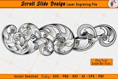 Scroll Slide Design Laser Engraving File Scrollwork Vector