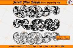 Scroll Slide Design Laser Engraving File Scrollwork Vector