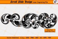 Scroll Slide Design Laser Engraving File Scrollwork Vector