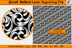Scrollwork Firearms Laser Engraving File Pattern Vector