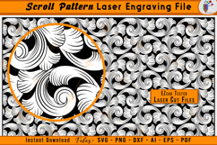 Scrollwork Firearms Laser Engraving File Scroll Pattern File