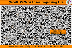 Scrollwork Firearms Laser Engraving File Scroll Pattern SVG