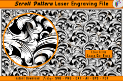 Scrollwork Firearms Laser Engraving File Scroll Pattern SVG