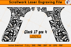 Scrollwork Firearms Laser Engraving files for Glock 17 Gen 4