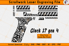 Scrollwork Firearms Laser Engraving files for Glock 17 Gen 4