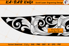 Scrollwork KA-BAR Knives Knife Laser Engraving Design File