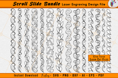 Scrollwork Laser Engraving File Bundle Scroll Vector Package