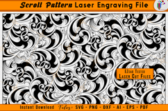 Scrollwork Pattern Laser Engraving Design File - Scroll SVG