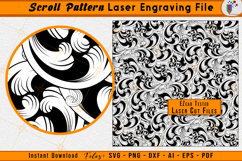 Scrollwork Pattern Laser Engraving Design File - Scroll SVG
