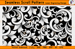 Scrollwork Seamless Pattern Laser Engraving Design File