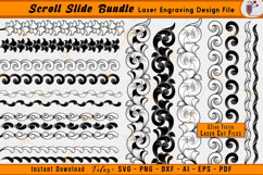 Scrollwork Slide Bundle Laser Engraving File Scroll SVG
