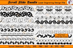 Scrollwork Slide Bundle Laser Engraving File Scroll SVG