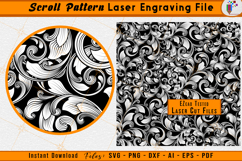 Scrollwork SVG Scroll Pattern Laser Engraving Design File
