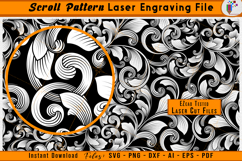 Scrollwork SVG Scroll Pattern Laser Engraving Design File