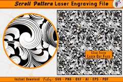 Scrollwork SVG Vector - Scroll Pattern Laser Engraving Files