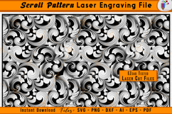 Scrollwork SVG Vector - Scroll Pattern Laser Engraving Files