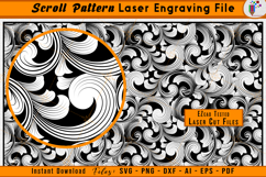 Scrollwork SVG Vector - Scroll Pattern Laser Engraving Files