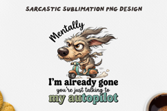 Funny Scooter Dog PNG Sublimation Design Product Image 1